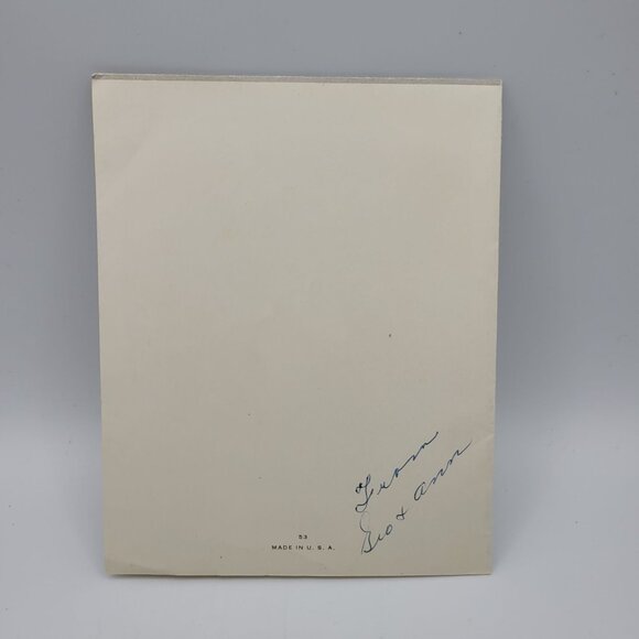 Vintage Silent Night Christmas Card With Red Rope Design & Snowy Church Scene - Picture 4 of 6